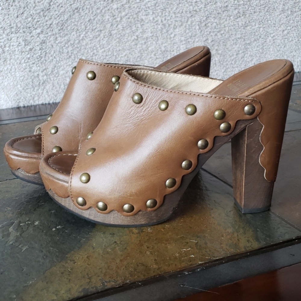 Stuart Weitzman | Studded Wood Heel Sandal